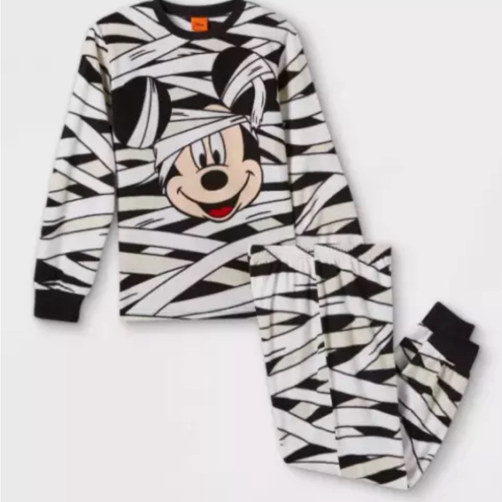 Toddlers’ Disney Halloween 2 Piece Mickey Mouse Mummy Pajamas Set Size 2T